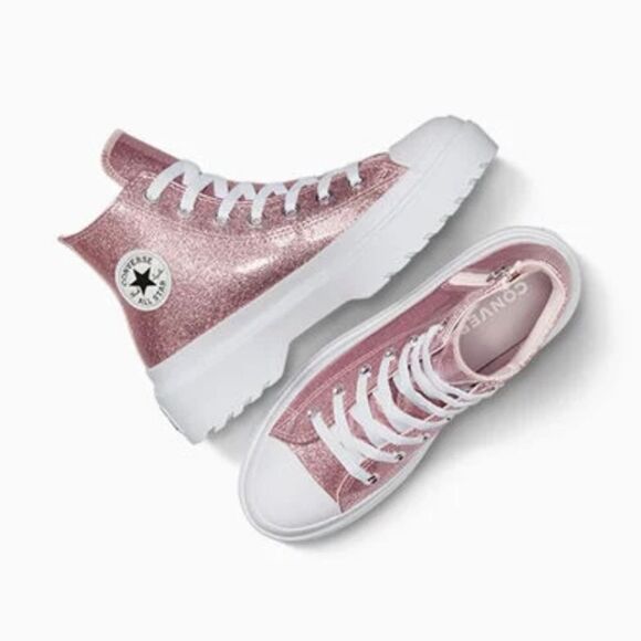 Converse Chuck Taylor All Star Lugged Glitter Hightop Sneaker Shoes Size 8 - Picture 12 of 16